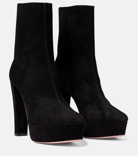 Ankle Boots Saint Honoré 120 aus Veloursleder - Aquazzura - Modalova