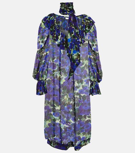 Printed crêpe midi dress - Dries Van Noten - Modalova