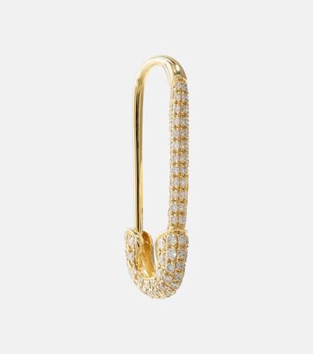 Safety Pin 18kt single earring with diamonds - Anita Ko - Modalova
