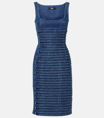 AppliquÃ© denim midi dress - Versace - Modalova