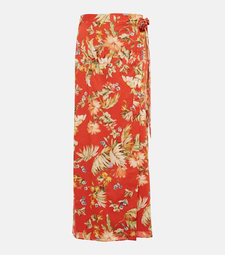 Vacation Hermia floral cotton wrap maxi skirt - Erdem - Modalova