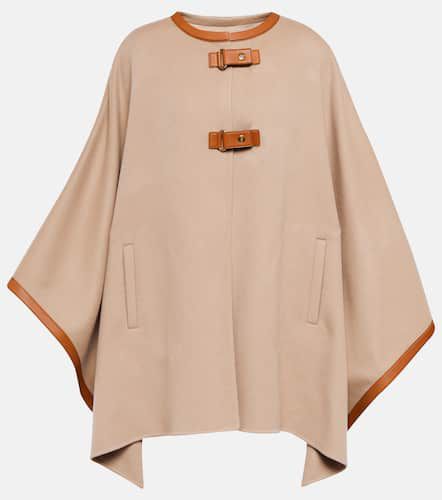 Kirna leather-trimmed cashmere cape - Loro Piana - Modalova