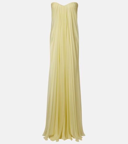 McQueen Draped chiffon bustier gown - McQueen - Modalova