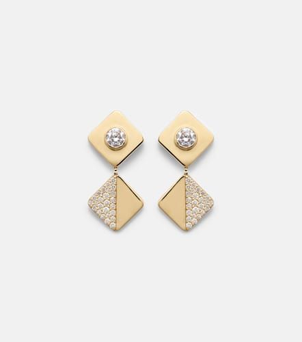 Kt earrings with diamonds - Ileana Makri - Modalova
