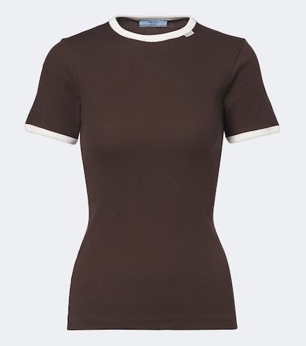 Prada T-shirt in cotone a coste - Prada - Modalova