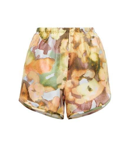 Shorts Mary in twill di seta con stampa - Nanushka - Modalova