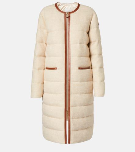 Bellette leather-trimmed down coat - Moncler - Modalova