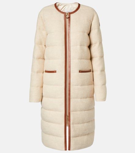 Daunenmantel Bellette aus Bouclé mit Leder - Moncler - Modalova