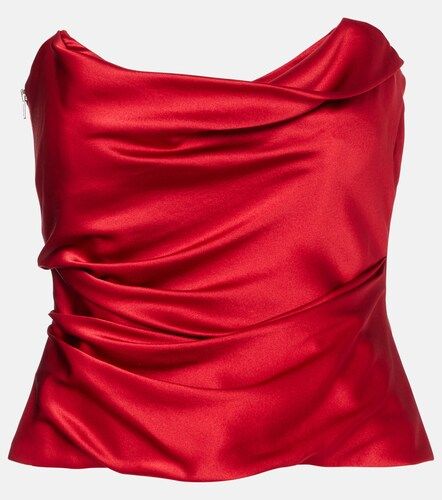 Bustier de charmeuse de seda drapeado - The Sei - Modalova
