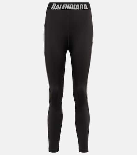 Leggings de tiro alto con logo - Balenciaga - Modalova