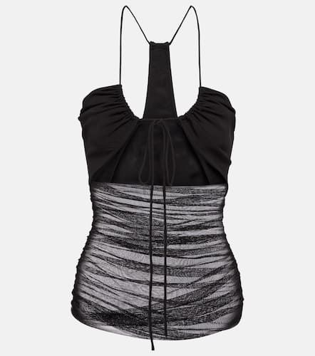 Cutout silk tulle halterneck top - Christopher Esber - Modalova