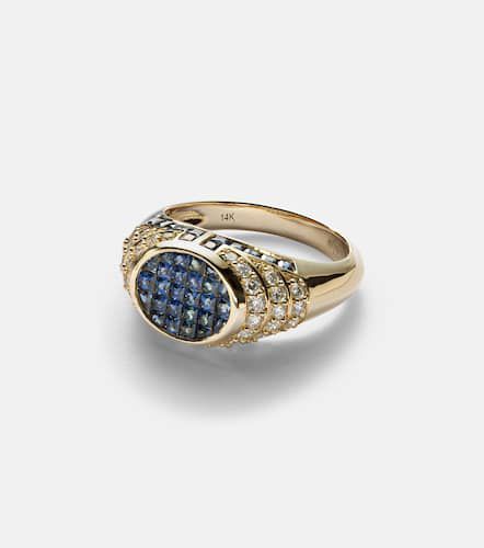 Lady 14kt gold ring with sapphires and diamonds - Rainbow K - Modalova