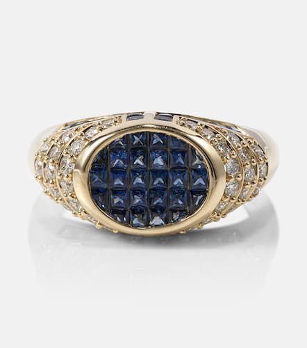 Lady 14kt white gold ring with sapphires and diamonds - Rainbow K - Modalova