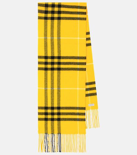 Check wool and cashmere scarf - Burberry - Modalova