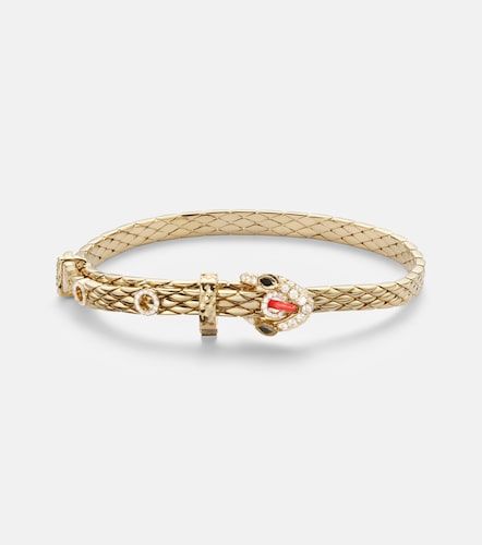 Python Mini 9kt bracelet with diamonds and enamel - Yvonne Leon - Modalova