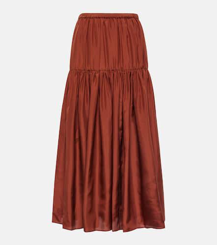 Safina pleated silk midi skirt - Joseph - Modalova