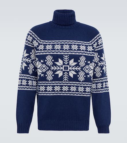 Jacquard turtleneck cashmere sweater - Brunello Cucinelli - Modalova