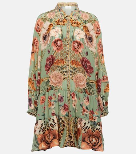 Floral embellished silk minidress - Camilla - Modalova