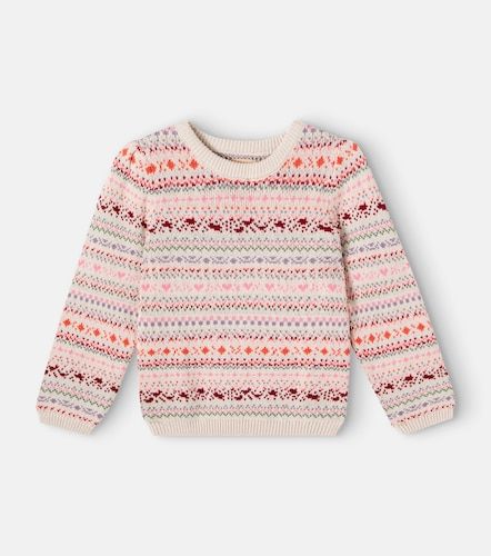 Pullover Olga in jacquard di cotone - Wheat - Modalova