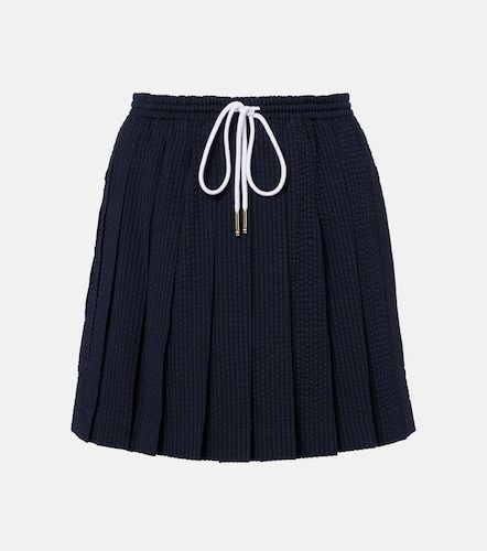 Pleated striped wool miniskirt - Thom Browne - Modalova