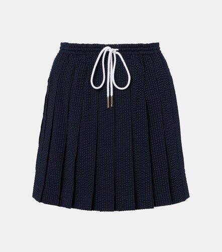 Pleated striped wool miniskirt - Thom Browne - Modalova