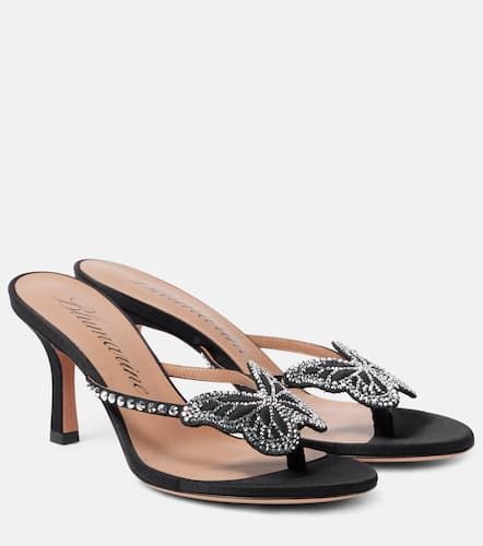 Mules Butterfly 75 de satén adornados - Blumarine - Modalova