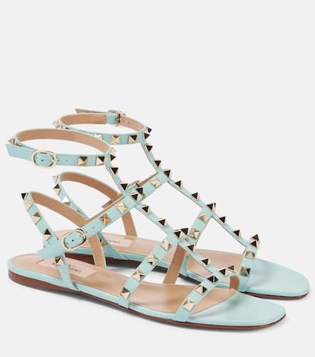 Sandalen Rockstud aus Leder - Valentino Garavani - Modalova