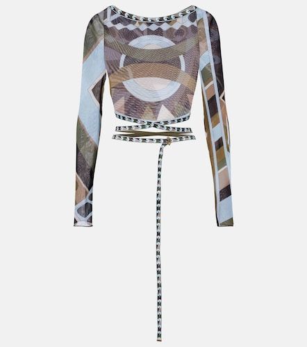 Pucci Vivara tulle crop top - Pucci - Modalova