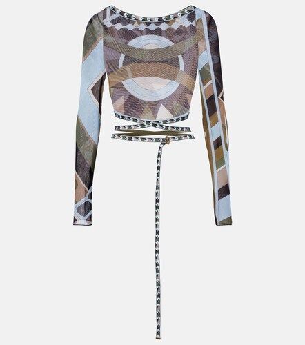 Pucci Vivara tulle crop top - Pucci - Modalova