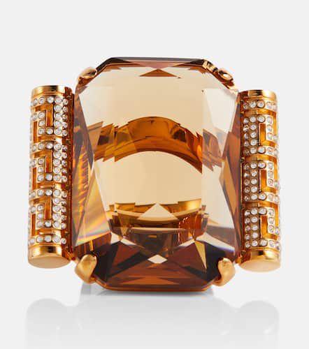 Greca crystal-embellished ring - Versace - Modalova