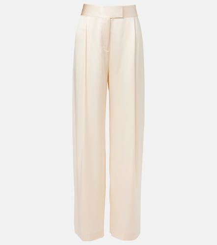 Pantalones rectos de satén de seda - The Sei - Modalova