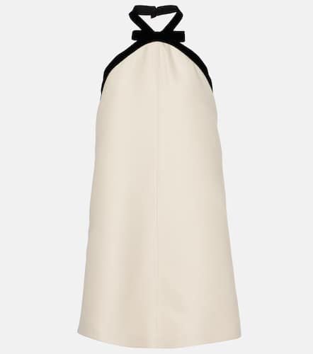 Bow-detail wool and silk crÃªpe minidress - Tom Ford - Modalova