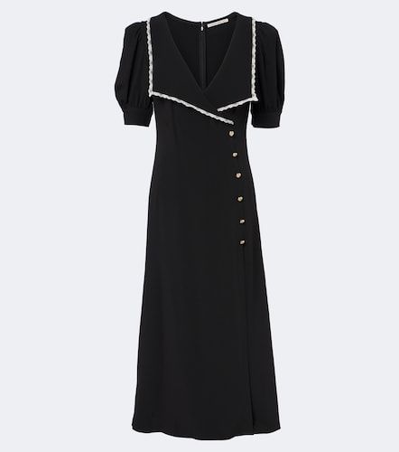 Abito midi in cady con pizzo - Alessandra Rich - Modalova