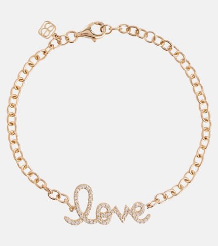 Love 14kt yellow and diamonds chainlink bracelet - Sydney Evan - Modalova