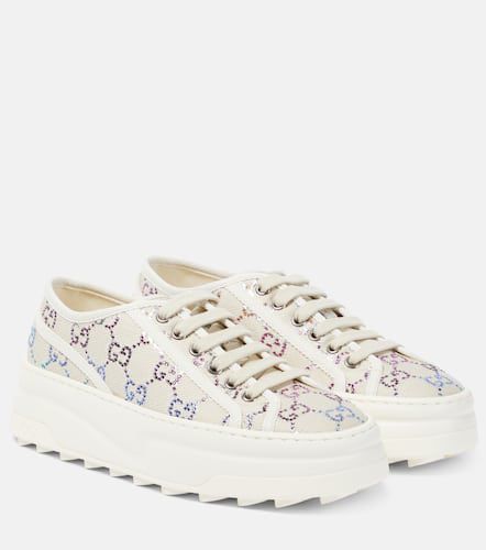 GG embellished lamÃ© platform sneakers - Gucci - Modalova