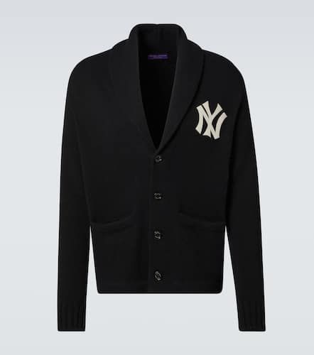 Cárdigan de cachemir Yankees™ con piel - Ralph Lauren Purple Label - Modalova