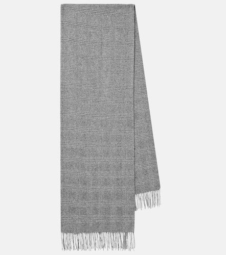 Prince of Wales check silk and wool-blend scarf - Brunello Cucinelli - Modalova