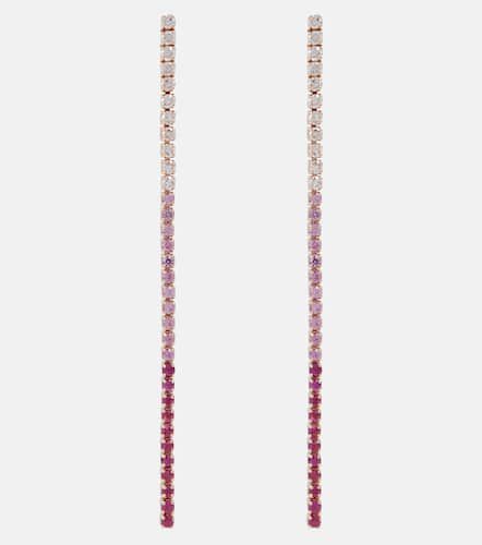 Single Thread Drop 18kt rose earrings with diamonds - Shay Jewelry - Modalova