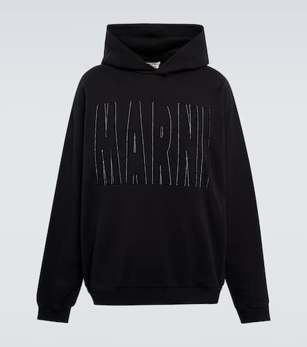 Marni Oversized logo cotton hoodie - Marni - Modalova