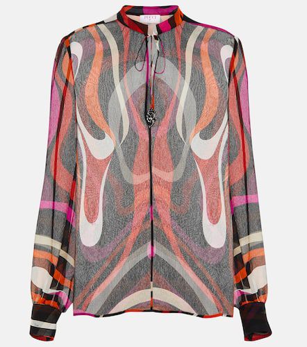 Blusa Marmo in chiffon di seta - Pucci - Modalova