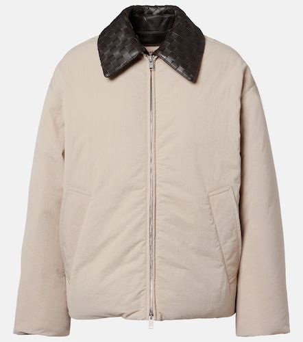 Intrecciato leather-trimmed down jacket - Bottega Veneta - Modalova