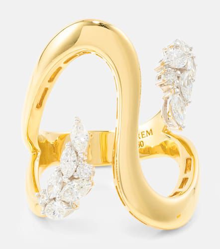 Golden Strada 18kt ring with diamonds - Yeprem - Modalova