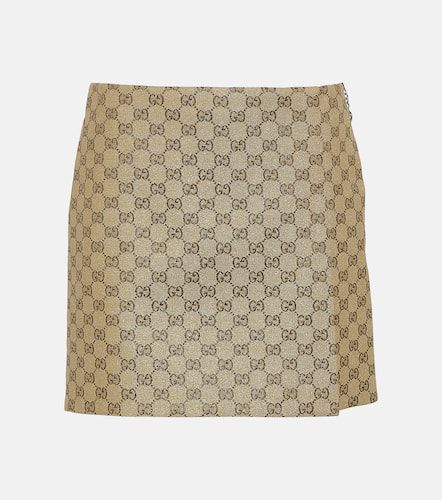Minifalda de lona con GG y glitter - Gucci - Modalova