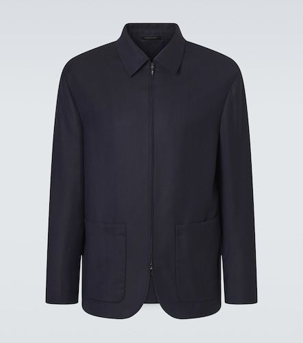 Chevron wool and cashmere-blend jacket - Giorgio Armani - Modalova