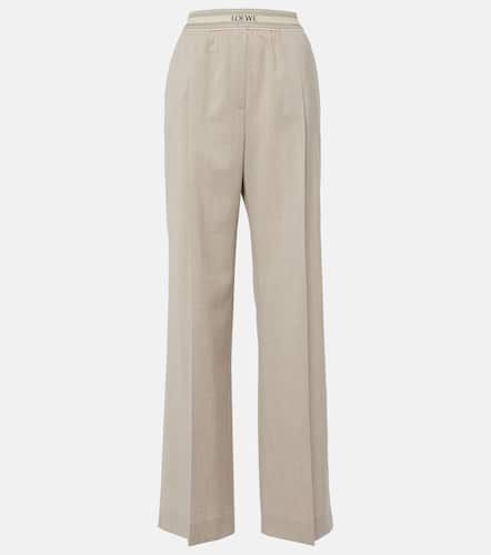 Loewe Logo wool palazzo pants - Loewe - Modalova