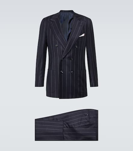 Chalk stripe wool and cashmere suit - Kiton - Modalova