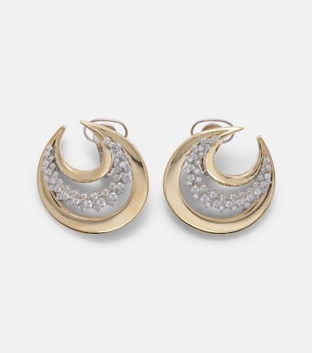 Golden Strada 18kt gold earrings with diamonds - Yeprem - Modalova