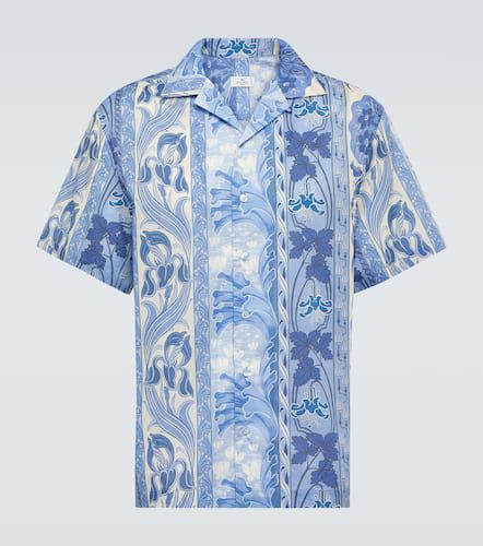 Floral cotton poplin bowling shirt - Etro - Modalova