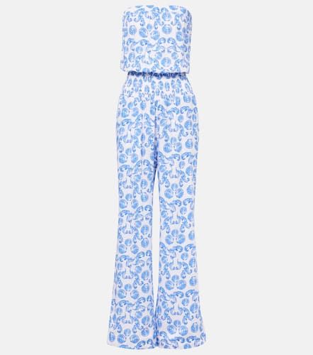 Naomi shirred cotton bandeau jumpsuit - Melissa Odabash - Modalova