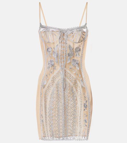 Embroidered sheer minidress - The Attico - Modalova